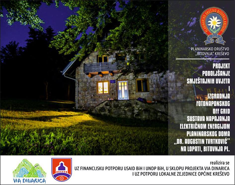 Planinarski dom na Lopati dobiva fotonaponski sustav opskrbe električnom energijom