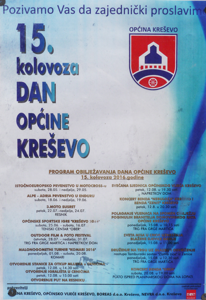 Program obilježavanja Dana općine Kreševo
