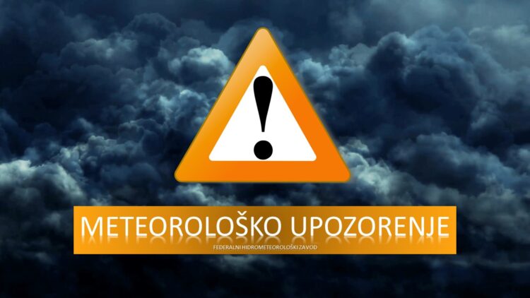 Federalni hidrometeorološki zavod: Narančasto upozorenje za obilne padaline i udare vjetra