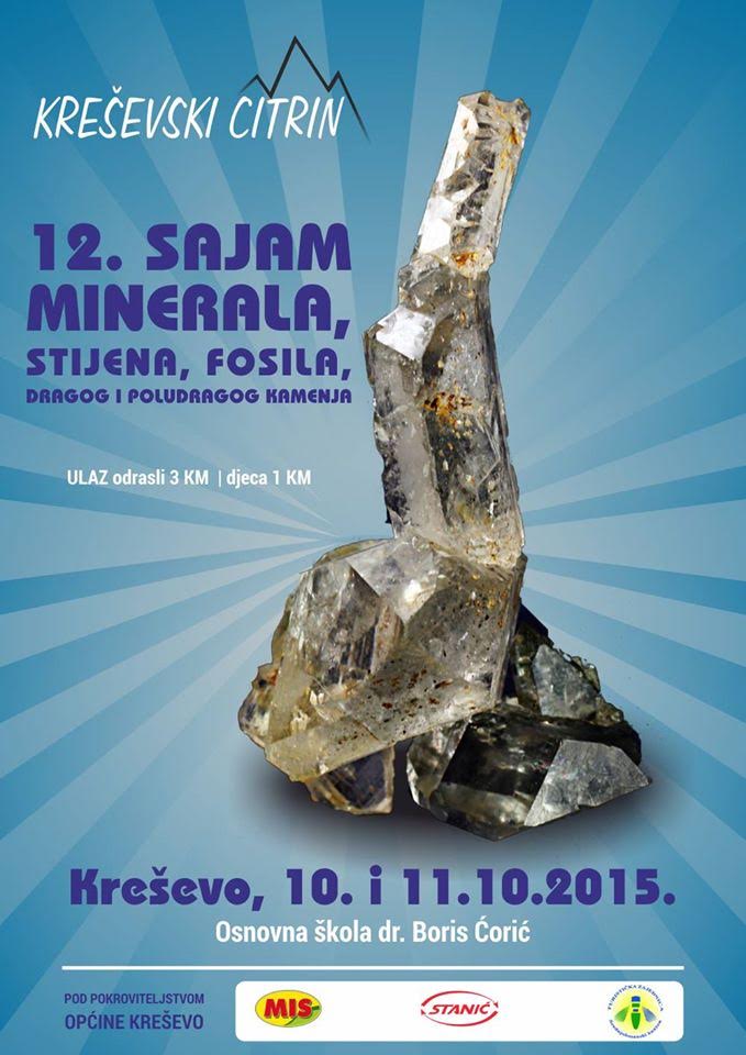 Narednog vikenda 12. međunarodni sajam minerala, kristala, stijena, fosila, poludragog i dragog kamenja