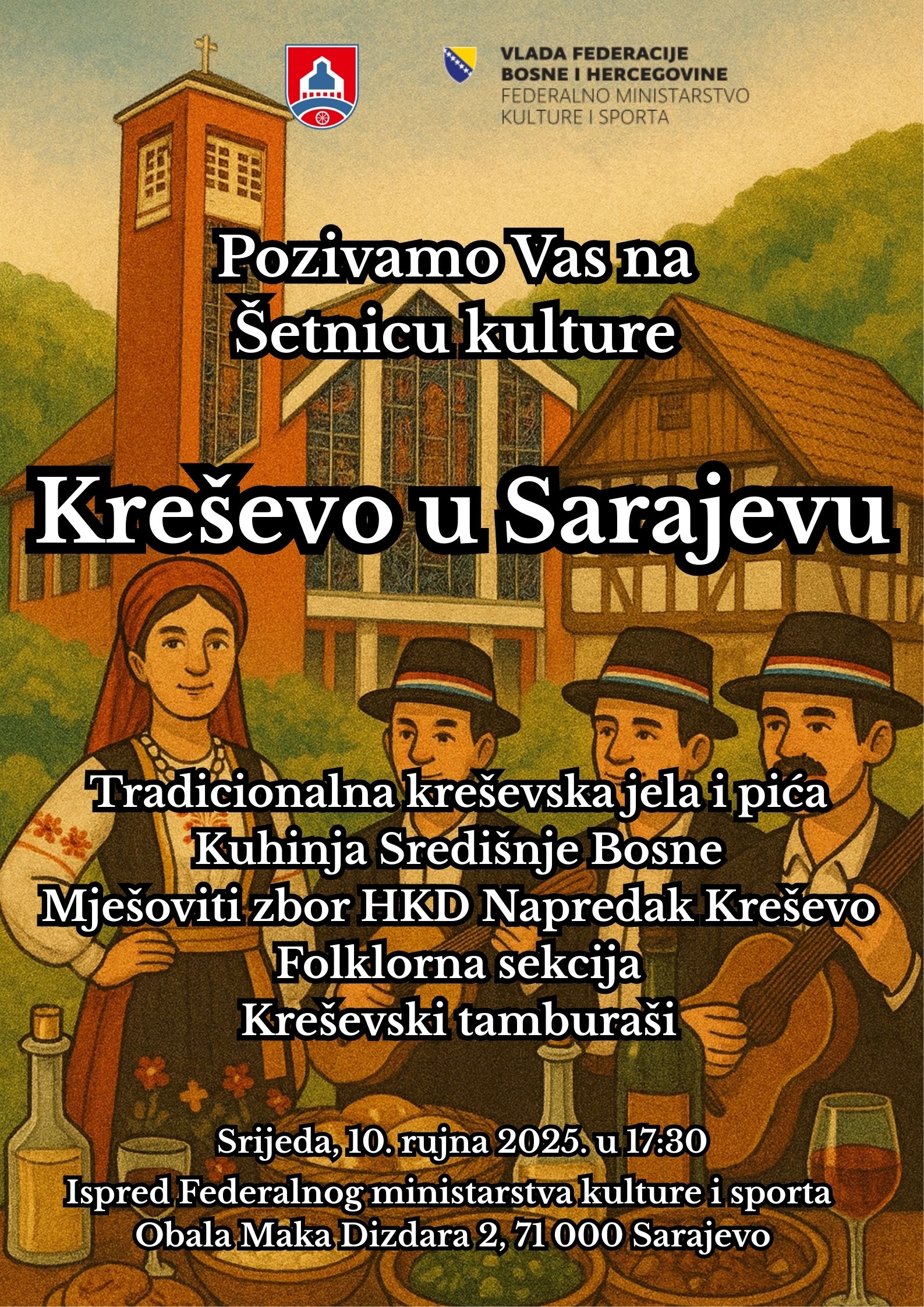 ”Kreševo u Sarajevu”: Etno i gastro promocija na Šetnici kulture
