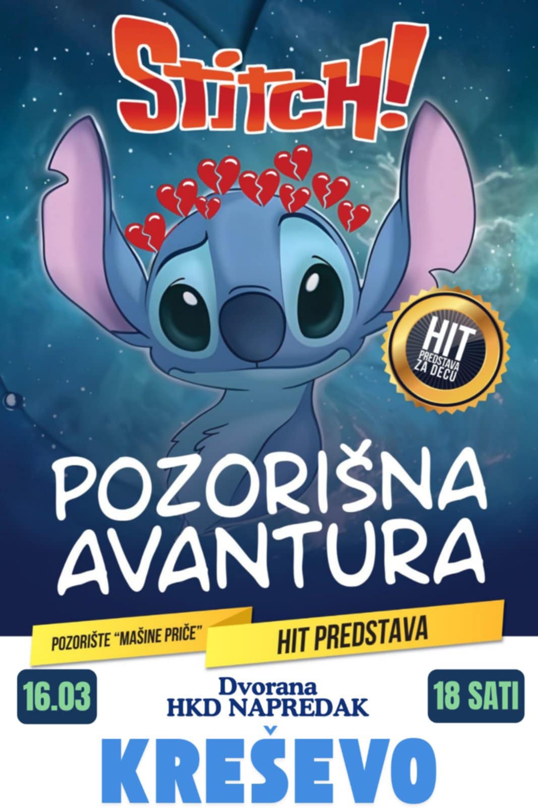 Stitch dolazi u Kreševo - Vesela kazališna pustolovina za djecu