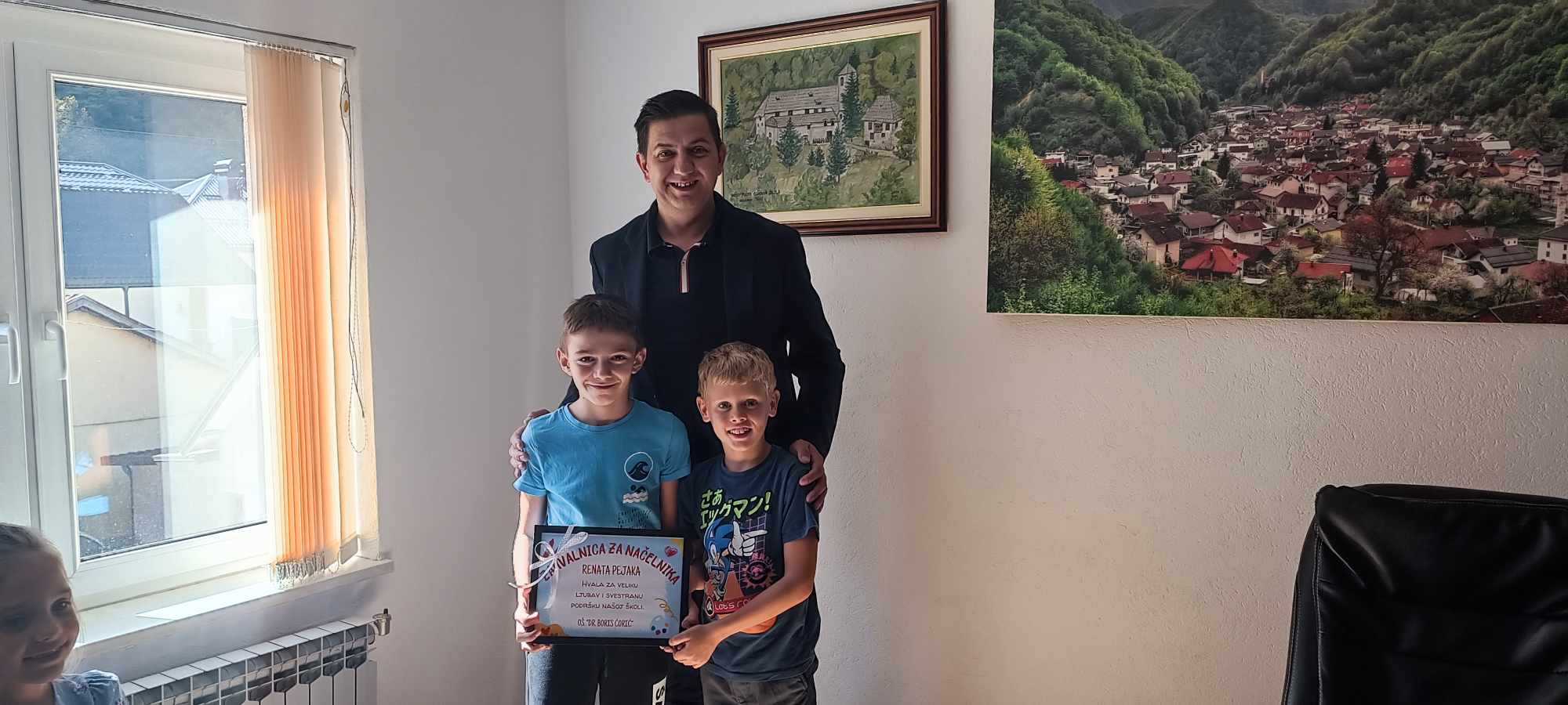Načelnika Pejaka posjetili učenici Osnovne škole ''Dr. Boris Ćorić''